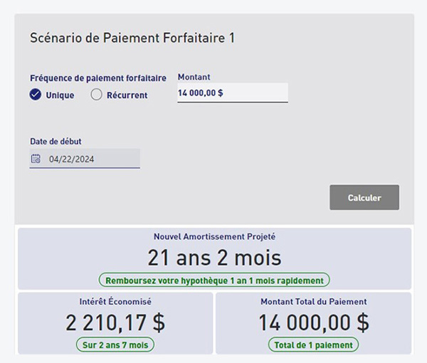 Comparaison des paiements forfaitaires de Ryan n°1