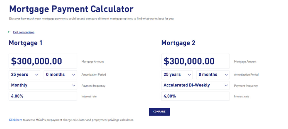 Compare Mortgage Payments